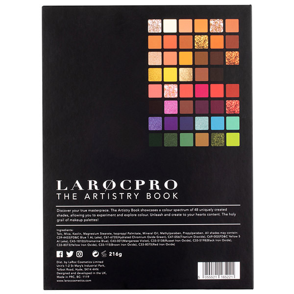 LaRoc Pro - 48 Colour Eyeshadow Palette - The Artistry Book