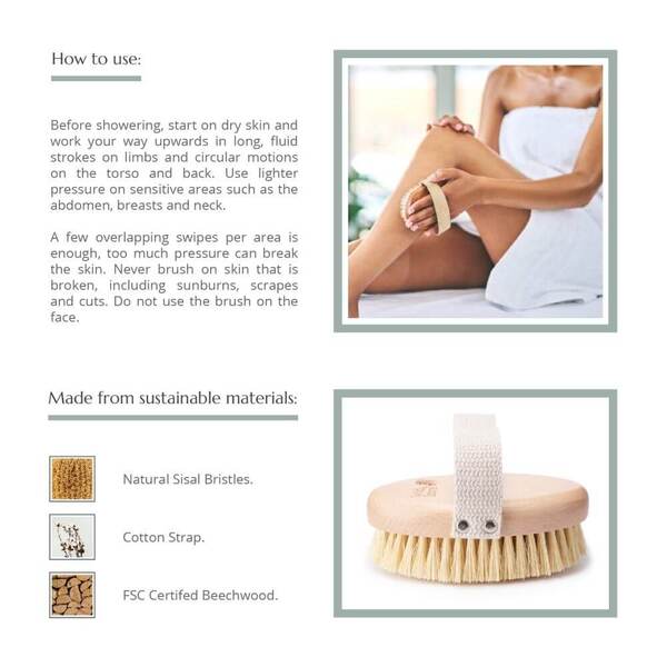 Wild & Stone | Natural Fibre Dry Body Brush