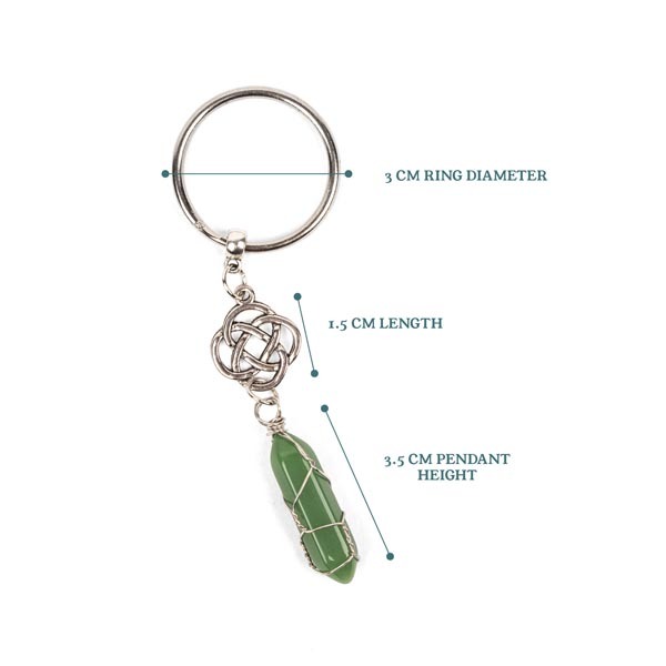 Myga Keyring - Eternal Knot & Aventurine