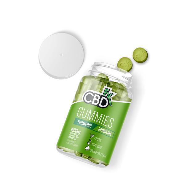 CBDfx Turmeric & Spirulina CBD Gummies X60 1500mg