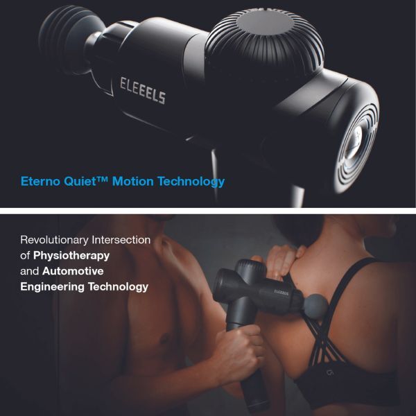 Eleeels X4 Massage Gun with Twistable Handle - Black