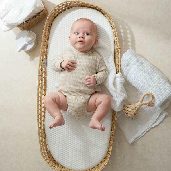 The Tiny Bed Co. Luxury Basket Changing Mat - With Soft Fabric Cover