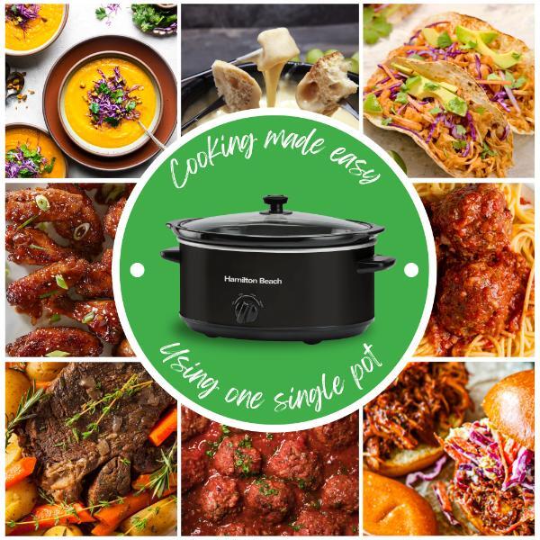 Hamilton Beach 'The Family Favourite' 6.5L Black Slow Cooker