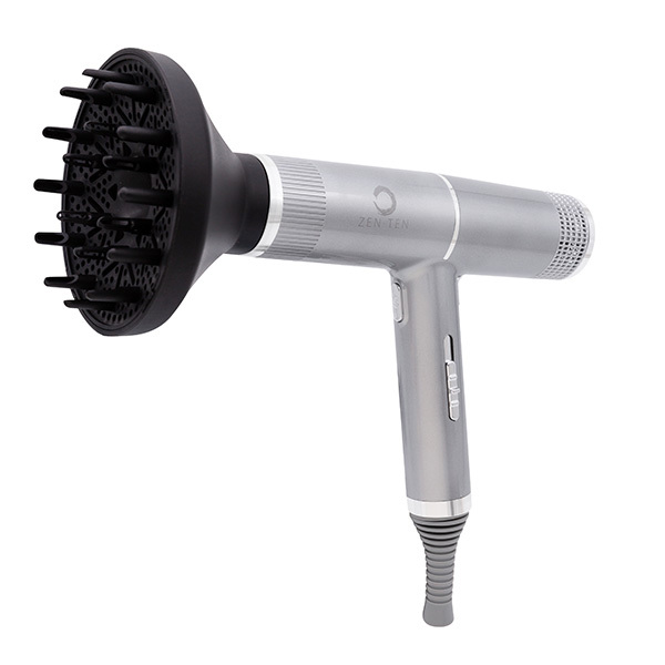 Zenten New Concept T-Shape Lightweight Hair Dryer Silver