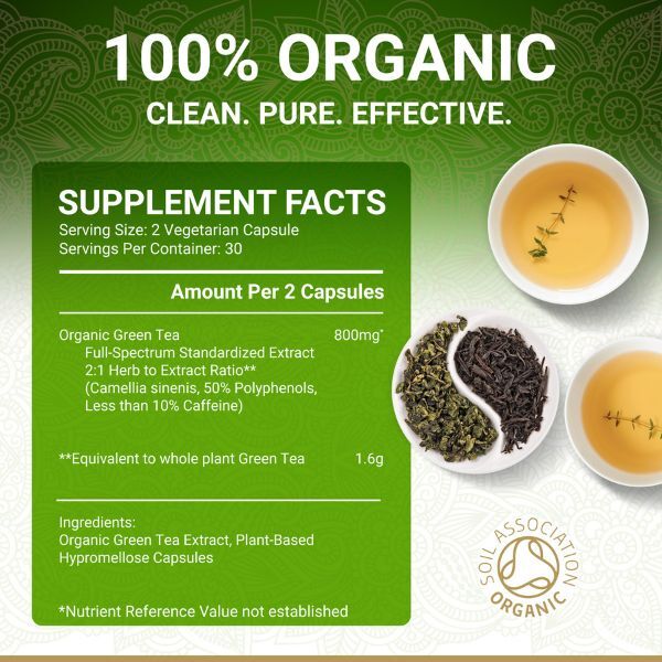 True Veda | Organic Green Tea Extract | 60 Caps