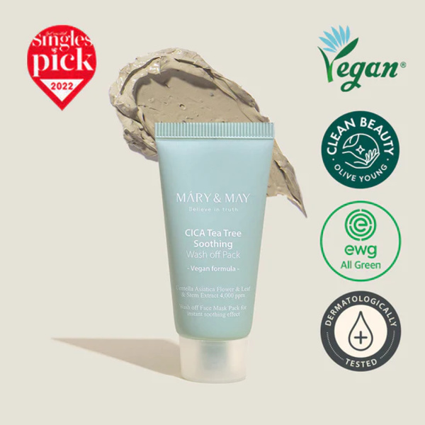 Mary & May CICA Tea Tree Soothing Wash Off Pack 30g