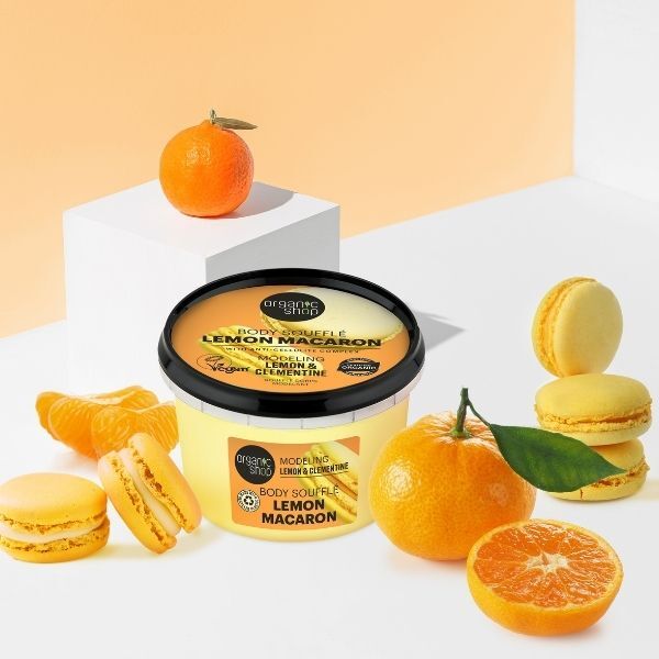 Organic Shop Lemon Macaron Body Souffle Lemon & Clementine