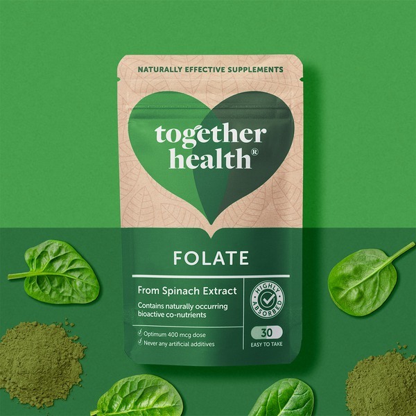 Together Health Folate – Natural Folic Acid – 30 Capsules