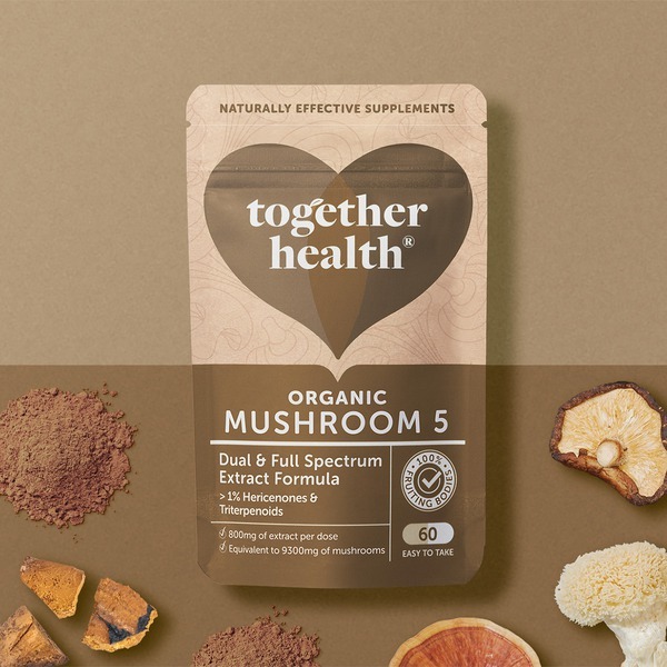 Together Health Mushroom 5 Extract - 9300 mg - Organic - x60