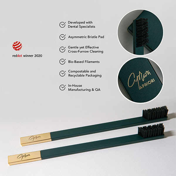 APRIORI British Racing Green Gold Soft Toothbrush