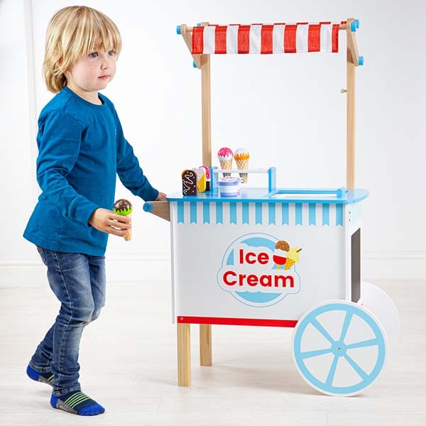 Bigjigs Toys Wooden Ice Cream Cart