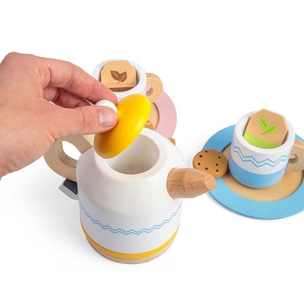 Bigjigs Toys Wooden Tea Set For Two Playset