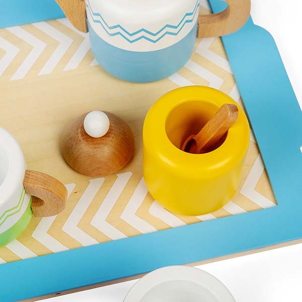 Bigjigs Toys Wooden Tea Tray Set