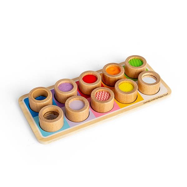 Bigjigs Toys Wooden Rainbow Sensory Board