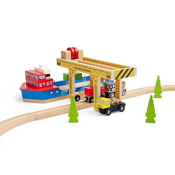 Bigjigs Rail Gantry Crane, Wooden Train Set Accessory