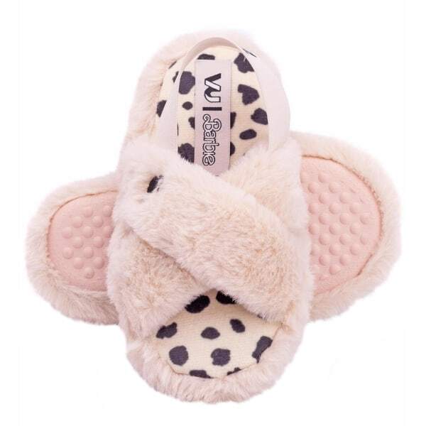 Barbie Girls Faux Fur Slip-on Slippers (9)