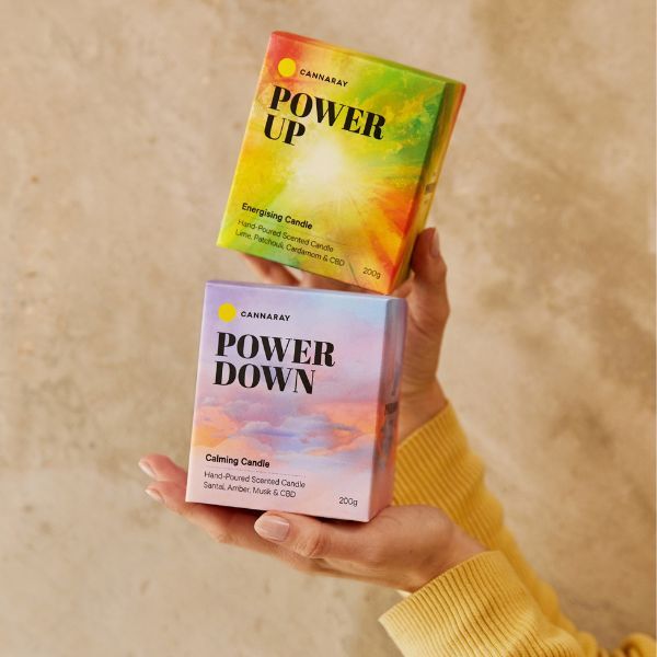 Cannaray Power Down Candle 198mg CBD - 200g