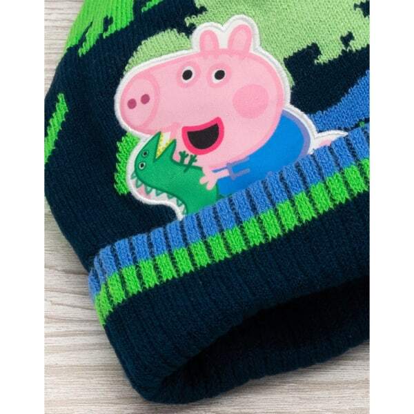 Peppa Pig Kids George Pig Hat And Gloves Set