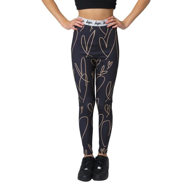 Hype Girls Scribble Heart Leggings (13 Years)