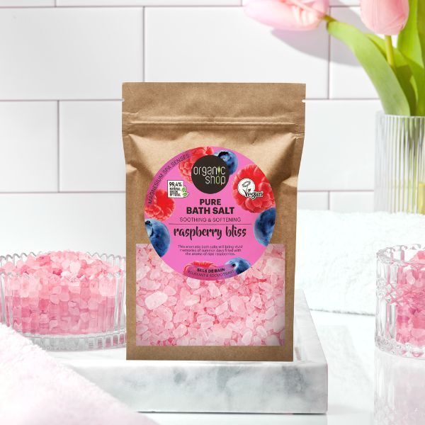 Organic Shop Raspberry Bliss Pure Bath Salt 500g