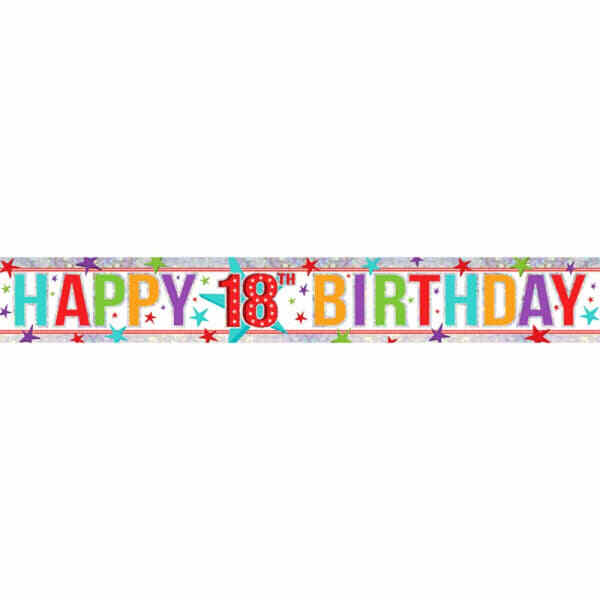 Amscan Holographic Foil Banner (1st Birthday Boy)