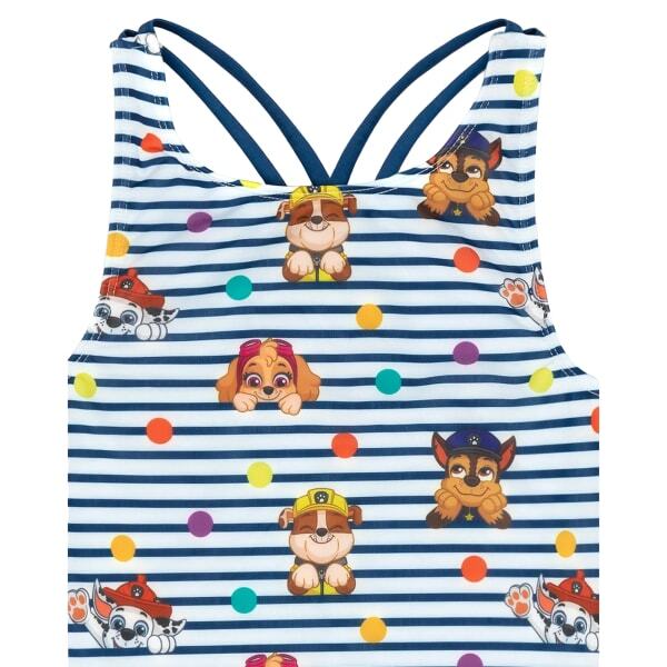 Paw Patrol Girls Striped One Piece Swimsuit (2-3 Years)