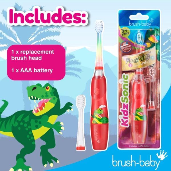 Brush Baby Dinosaur KidzSonic® Kids Electric Toothbrush