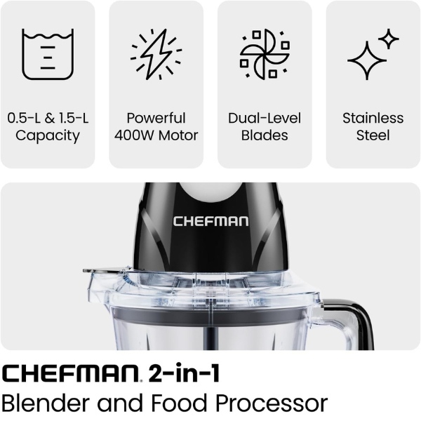 Chefman 400W All in 1 Portable Blender set