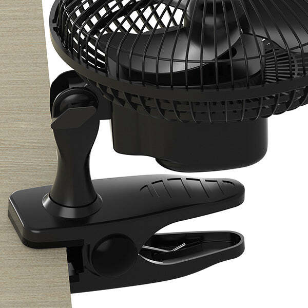 Pro Breeze - 6" Mini Clip Fan - Ultra Quiet - Black