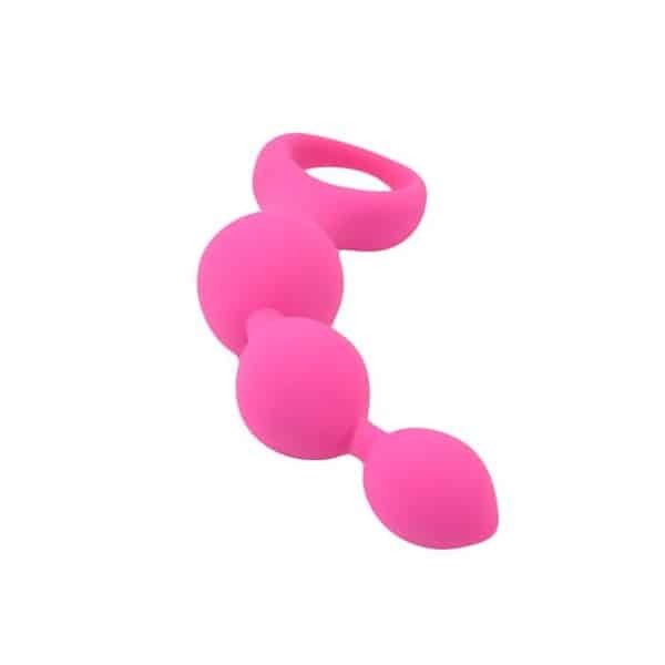 Loving Joy Triple Ripple Anal Beads Pink