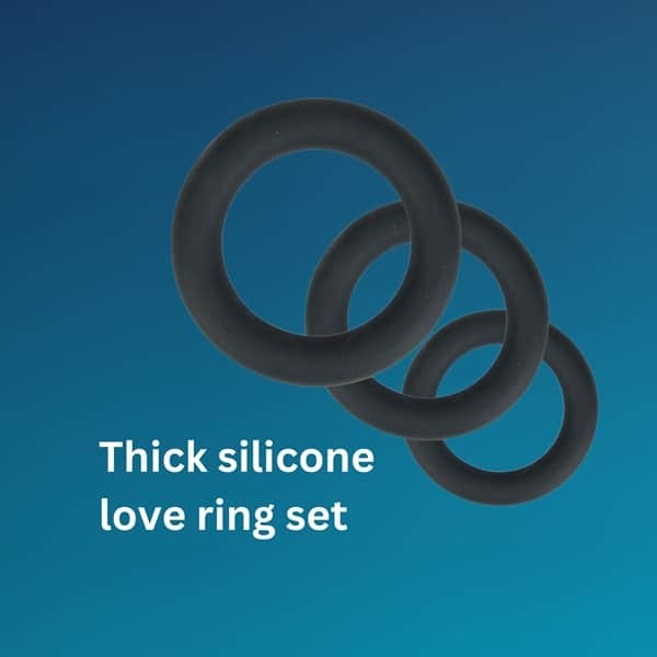 Loving Joy Thick Silicone Cock Rings 3 Grey