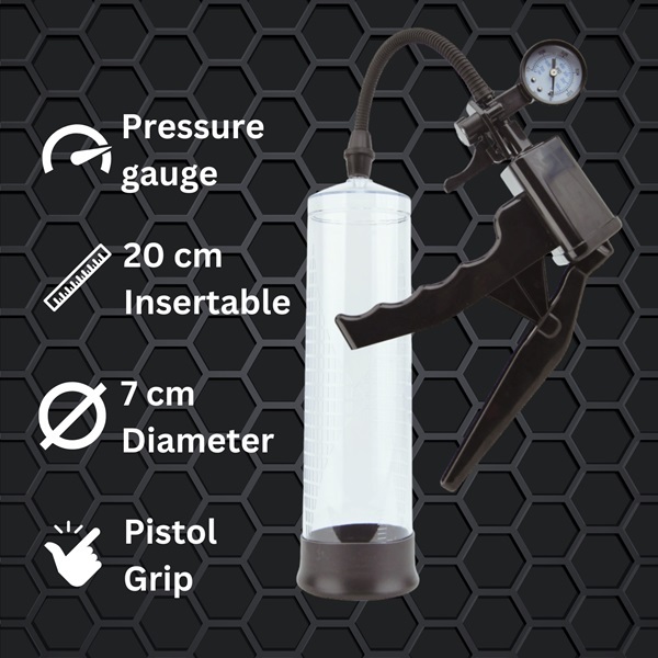 Rev-Pump Gauge Pistol Grip Penis Pump