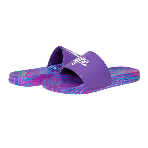 Hype Baby Girls Crazy Wave Script Sliders (5)