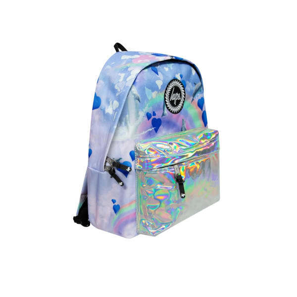 Hype Holo Rainbow Dolphins Backpack