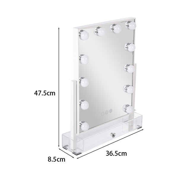 Livingandhome Rectangular Hollywood Vanity Makeup Mirror