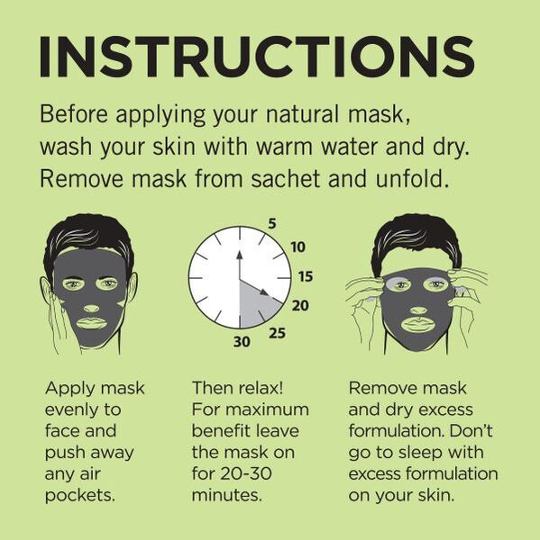 Fuss Free Naturals Mens Charcoal Face Mask, Clean Shaven