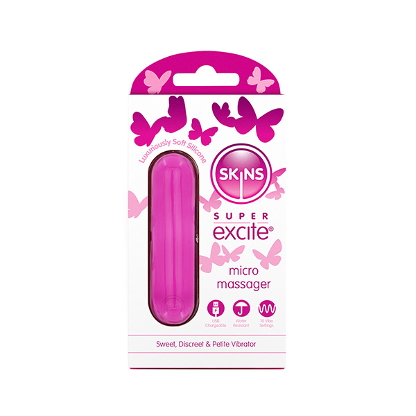 Skins Super Excite Rechargeable Pink Bullet - 10 Functions