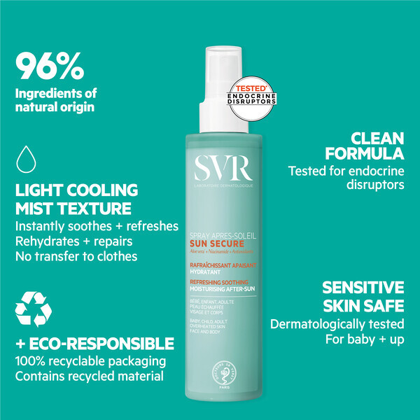 SVR SUN SECURE Soothing Refreshing Aftersun Spray, 200ml