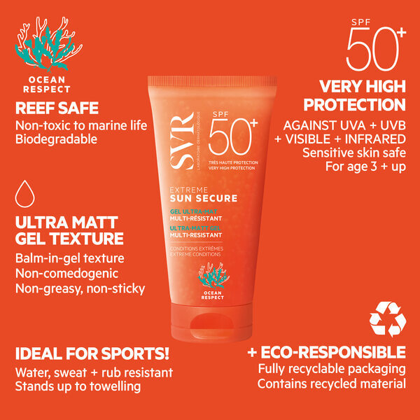 SVR SUN SECURE SPF50+ Extreme - Matte Gel  Sunscreen 50ml