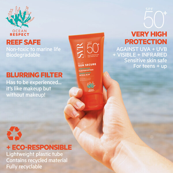 SVR SUN SECURE BLUR SPF50+ Perfecting Face Sunscreen 50ml