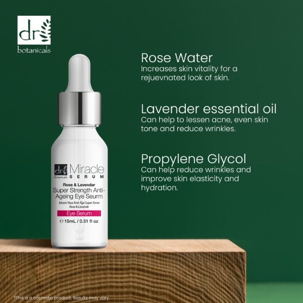 Dr Botanicals Rose & Lavender Anti-Aging Eye Serum 15ml