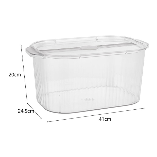 Livingandhome Clear Plastic Container Storage Box