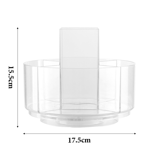 Livingandhome Circular Chic Transparent Makeup Storage