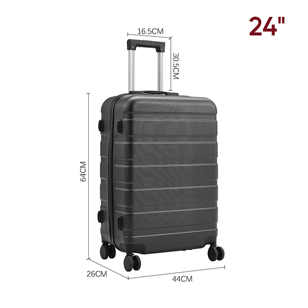 Livingandhome Hardshell Luggage Travel Suitcase 24"