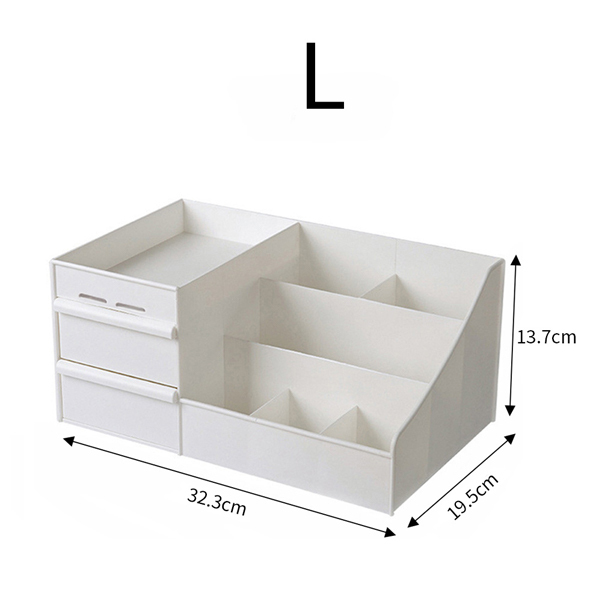 Livingandhome Plastic Makeup Storage Box with drawers Large