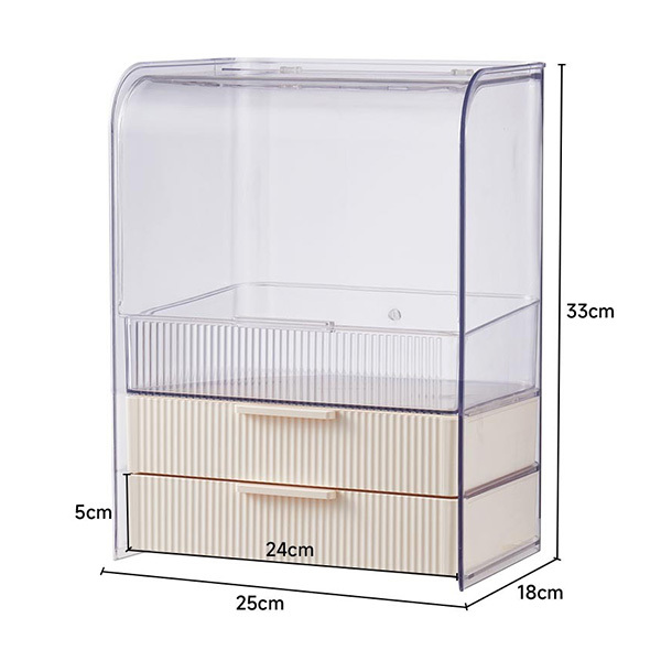 Livingandhome 3-Tier Cosmetics Organizer - Cream