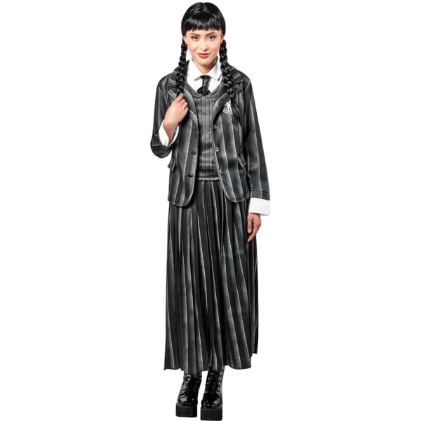 Wednesday Womens Nevermore School Uniform Costume Set (L)