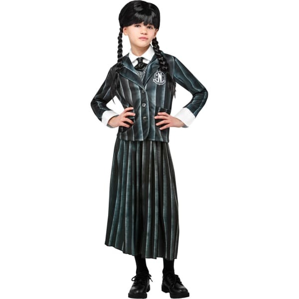 Wednesday Girls School Uniform Costume (9-10 Years)