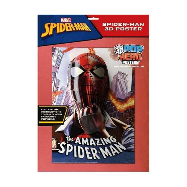 Spider-Man Popheads 3D Poster (44cm x 31.2cm x 0.5cm)