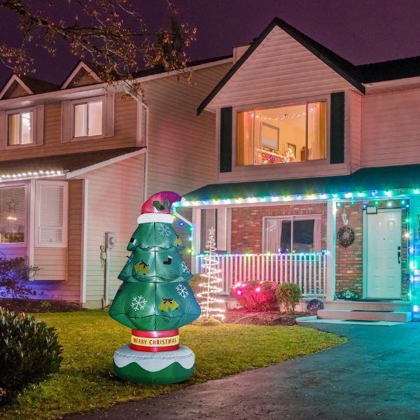 SO 210cm Inflateable Christmas Tree with Hat